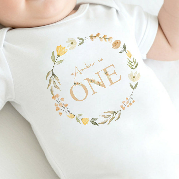 Personalised Spring Floral Wreath Birthday Vest