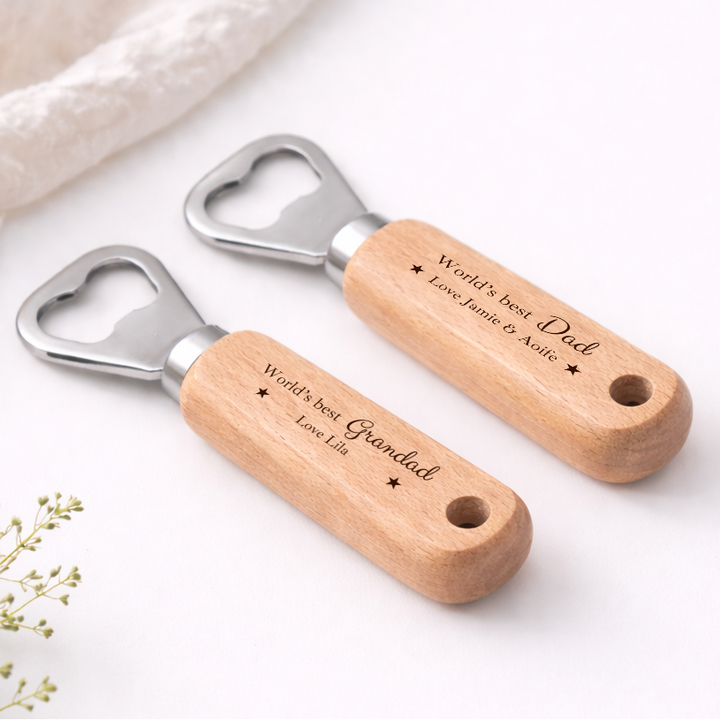 Personalised Stars Worlds Best Daddy Engraved Bottle Opener