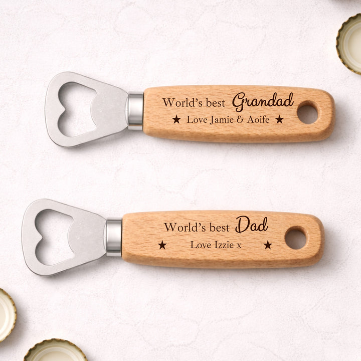 Personalised Stars Worlds Best Daddy Engraved Bottle Opener