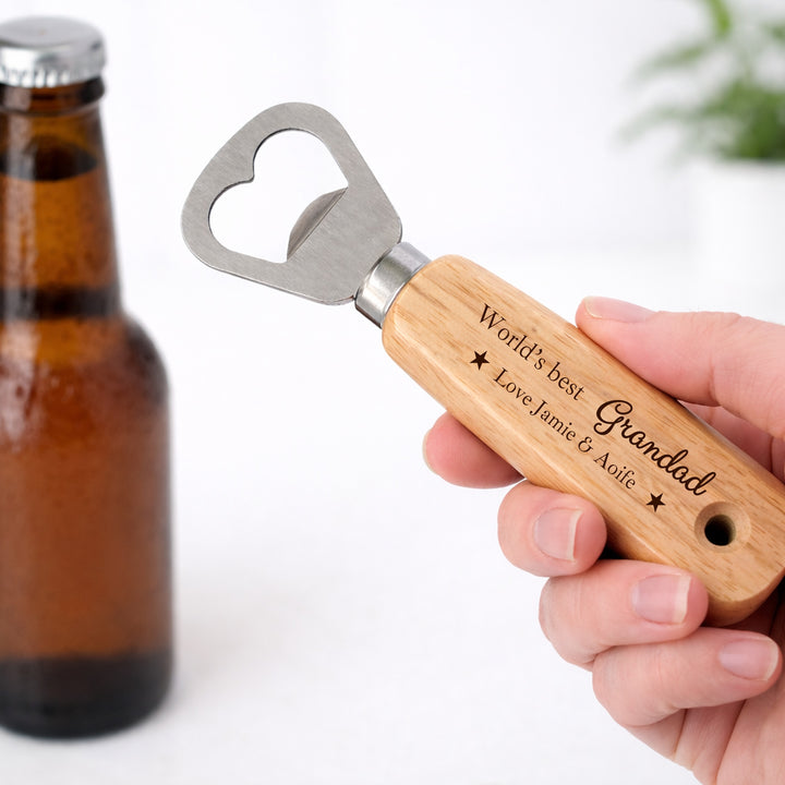 Personalised Stars Worlds Best Daddy Engraved Bottle Opener