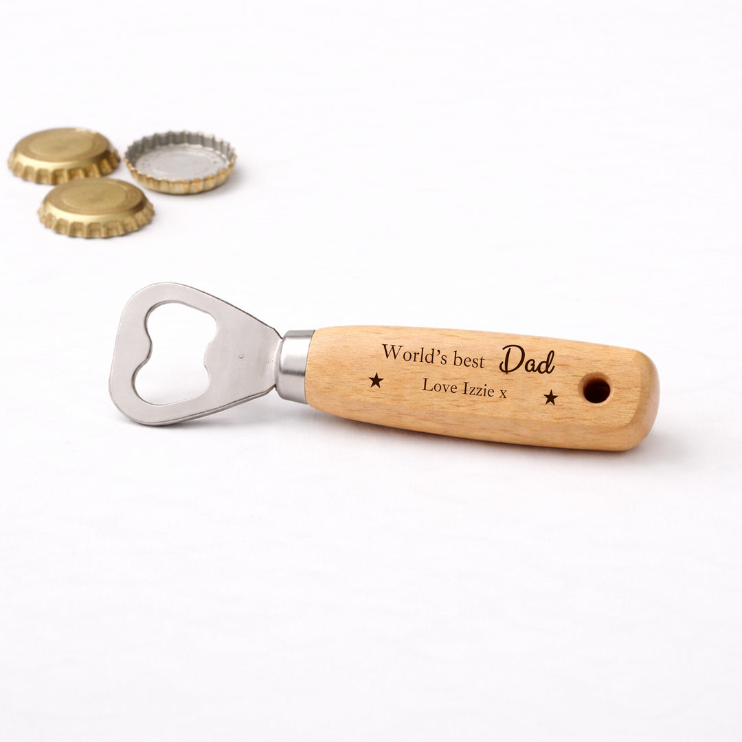 Personalised Stars Worlds Best Daddy Engraved Bottle Opener