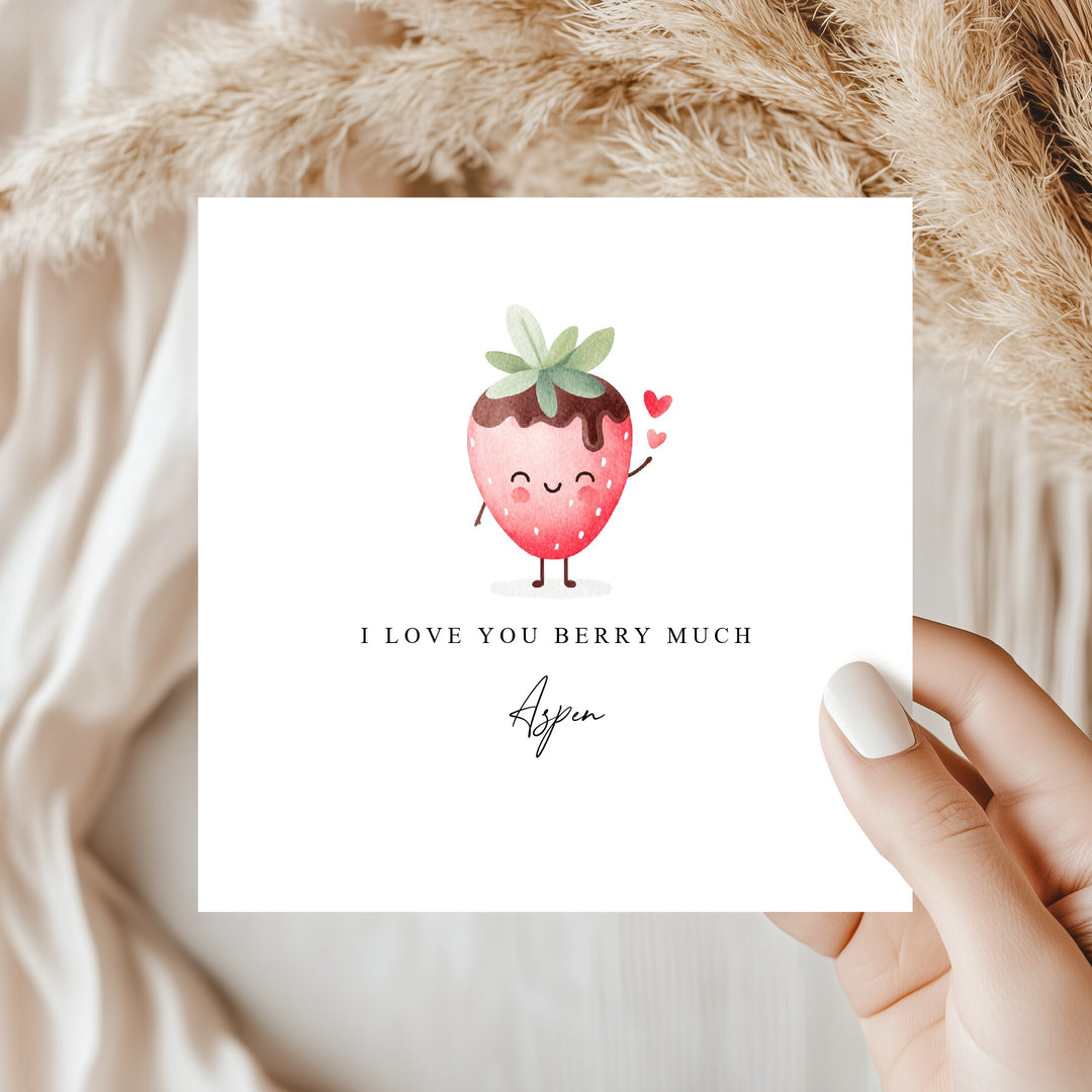 Personalised I Love You Berry Much Valentine&