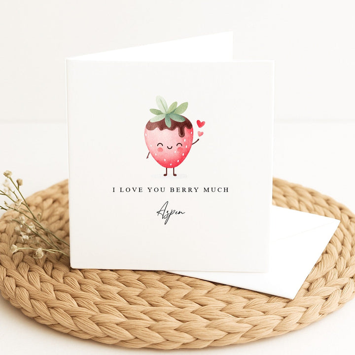 Personalised I Love You Berry Much Valentine&