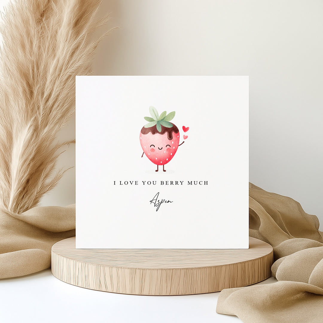 Personalised I Love You Berry Much Valentine&