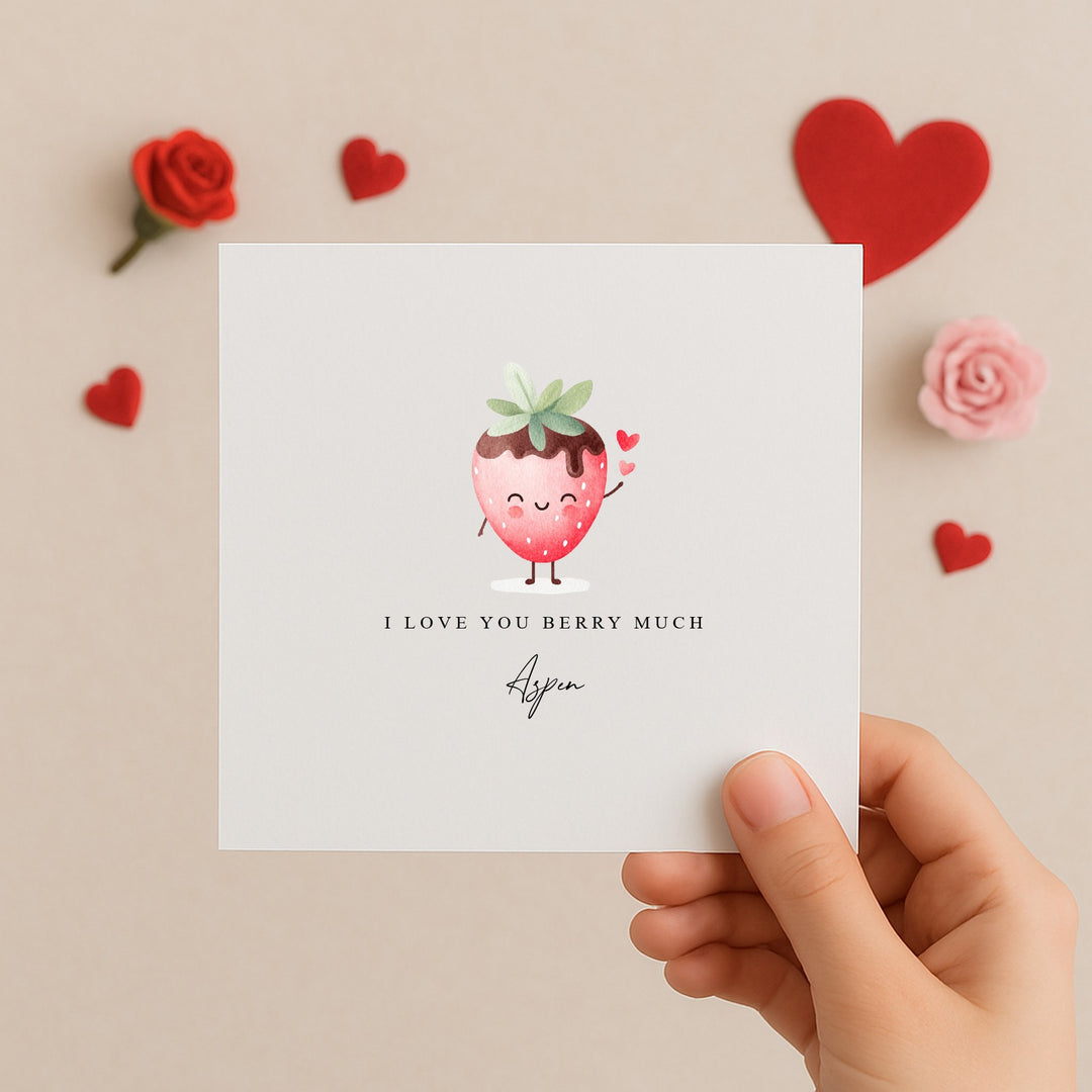 Personalised I Love You Berry Much Valentine&