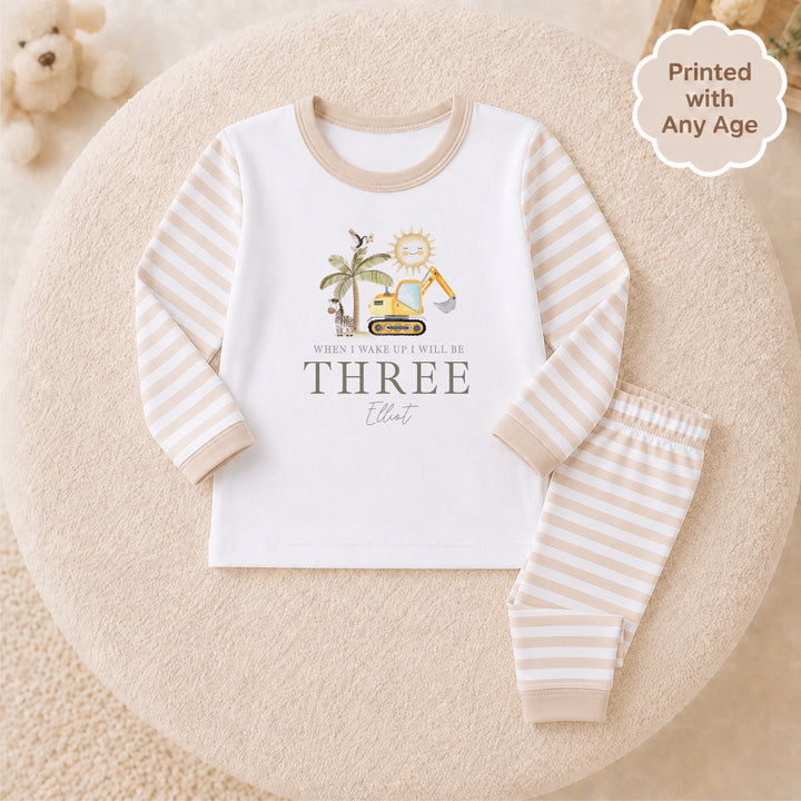 Personalised Sun Digger Any Age Birthday Pyjamas