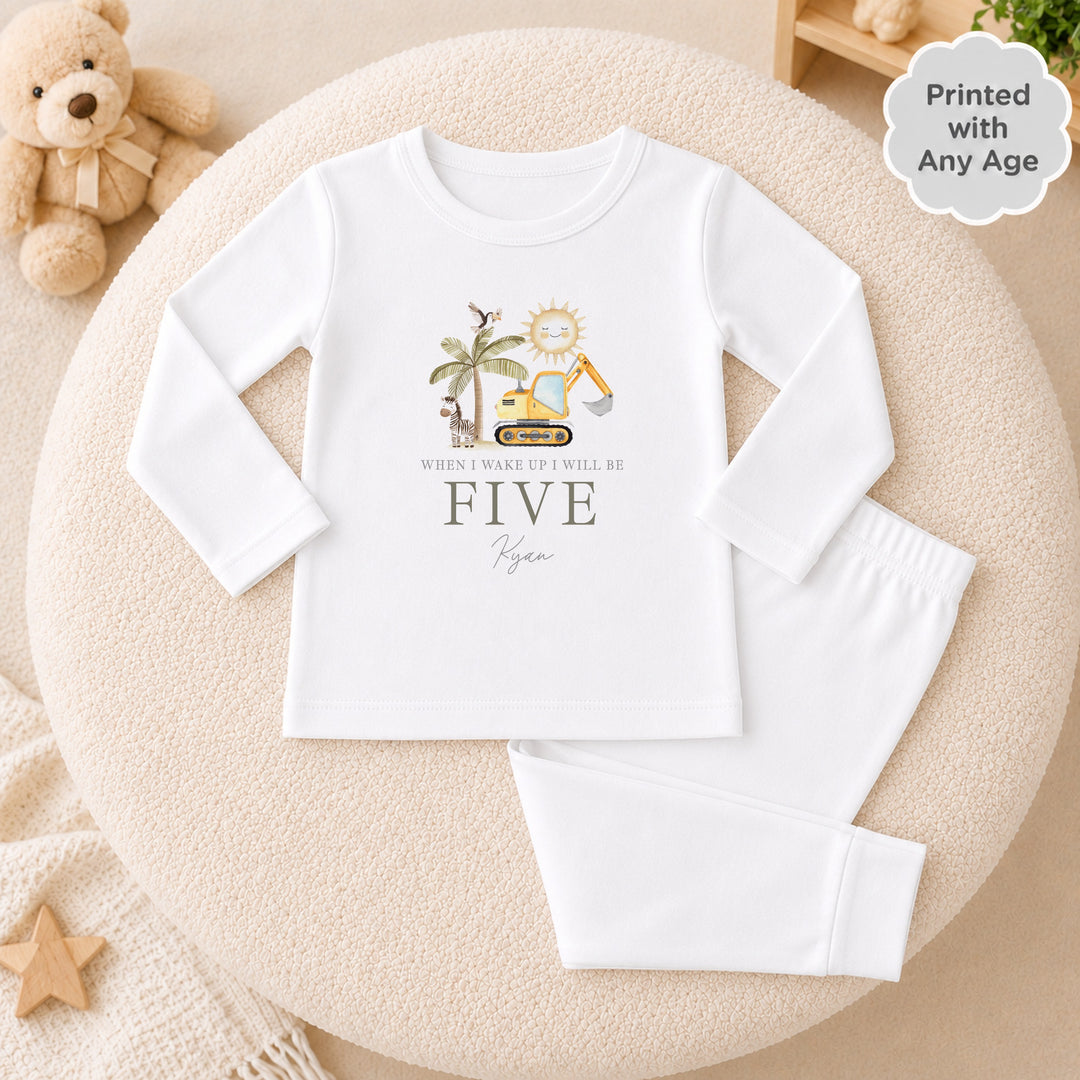 Personalised Sun Digger Any Age Birthday Pyjamas
