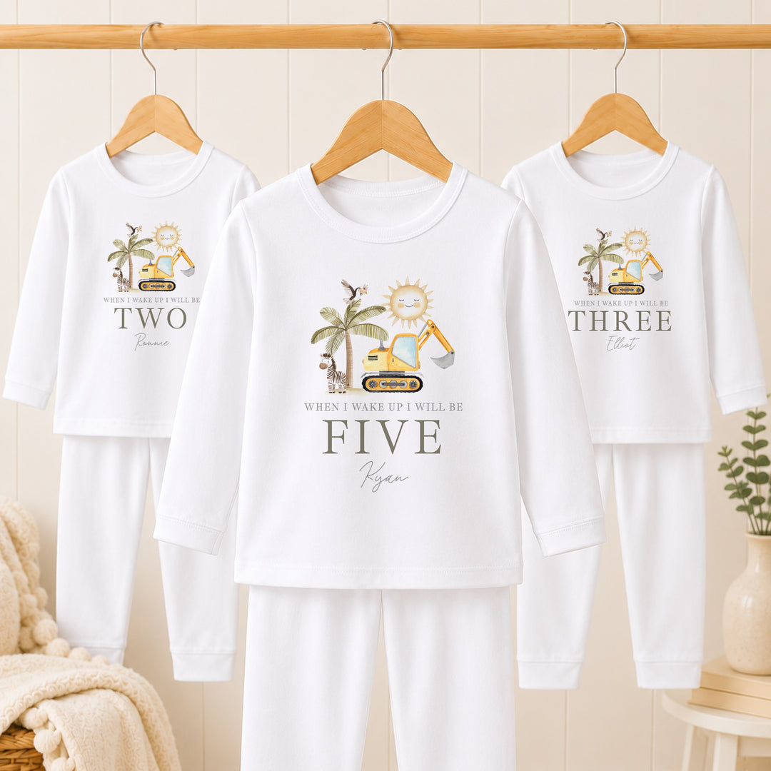 Personalised Sun Digger Any Age Birthday Pyjamas