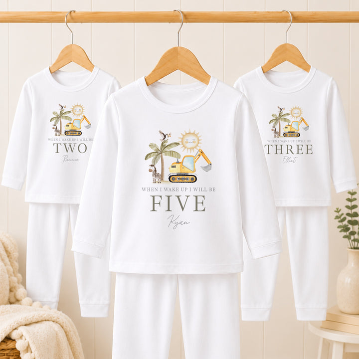 Personalised Sun Digger Any Age Birthday Pyjamas