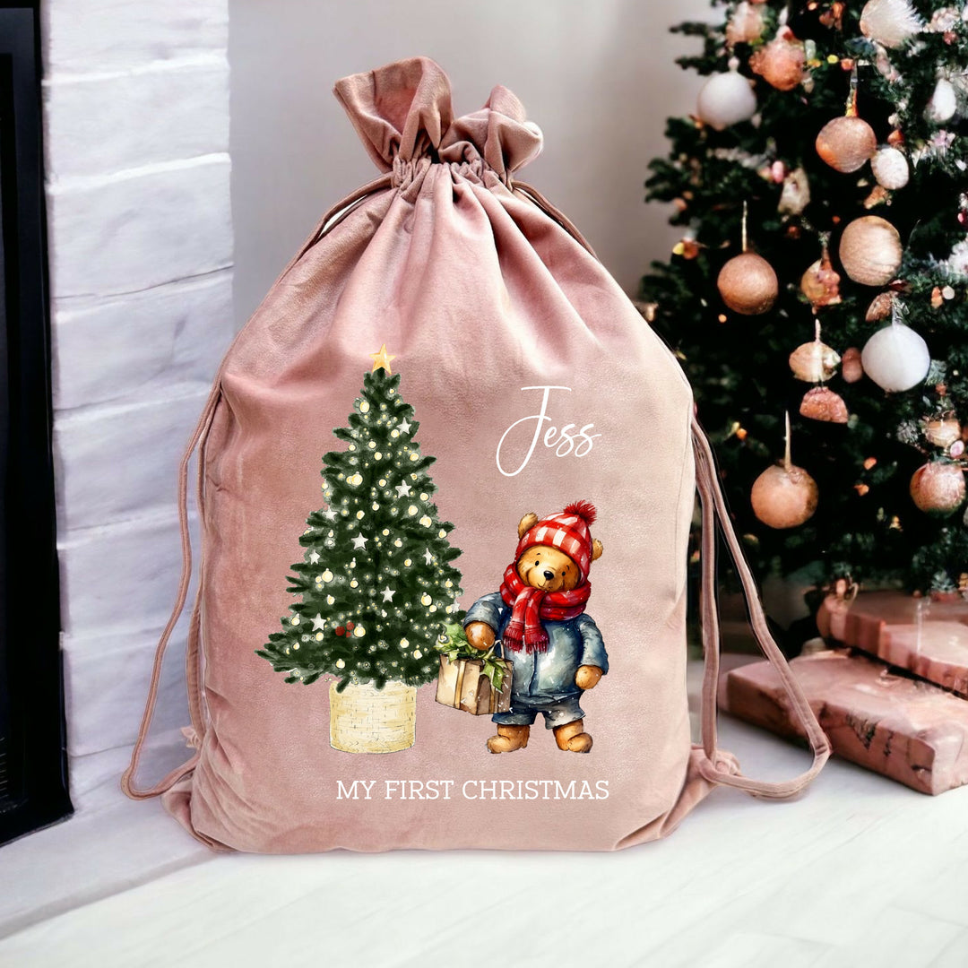 Personalised Classic Winnie the Pooh Stocking or Santa Sack