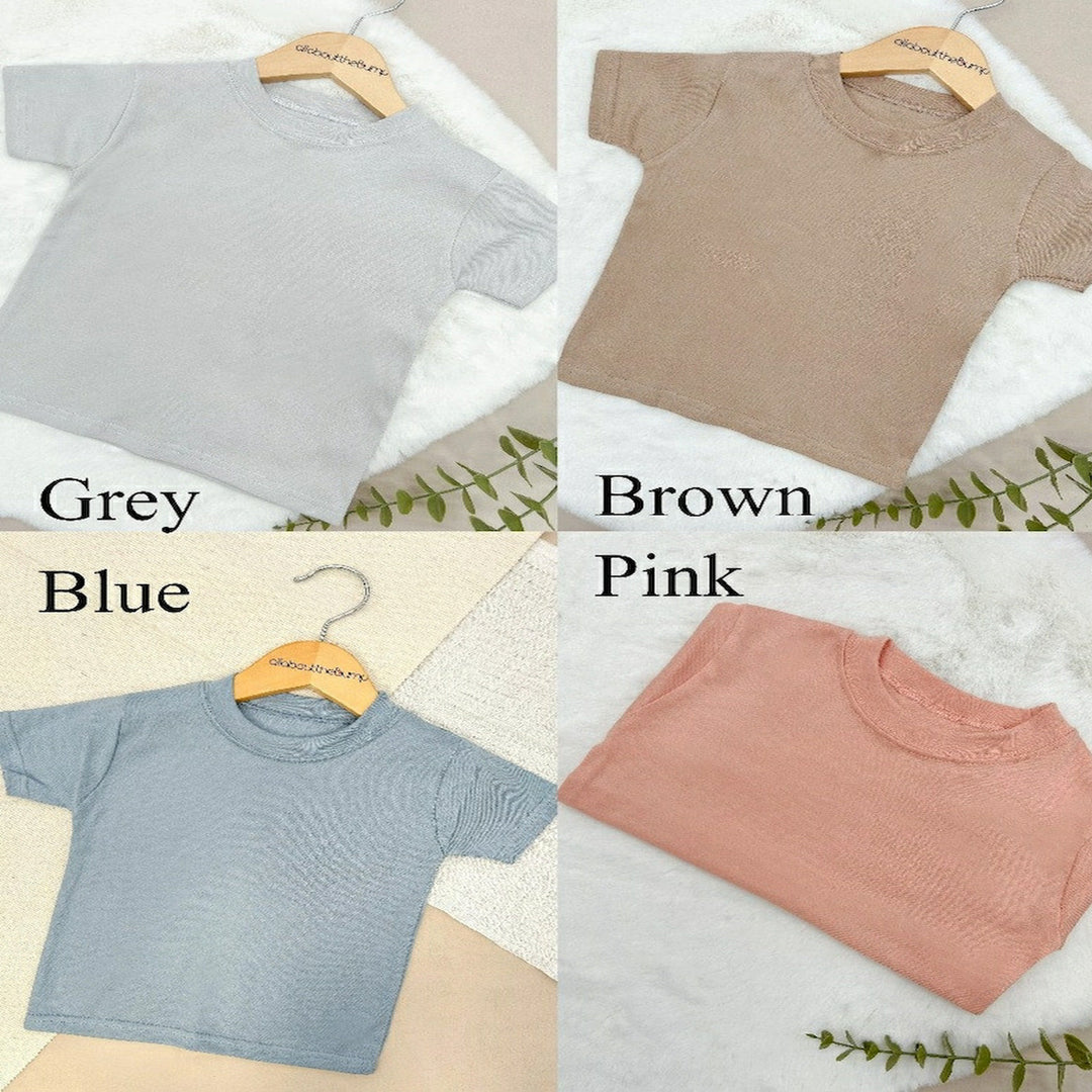 Avo Cuddle T-shirt | Peach Blue Brown Grey