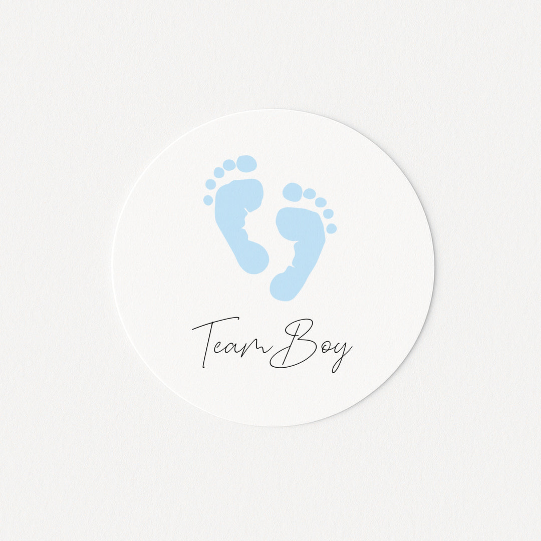Team Boy/Girl Gender Reveal Stickers