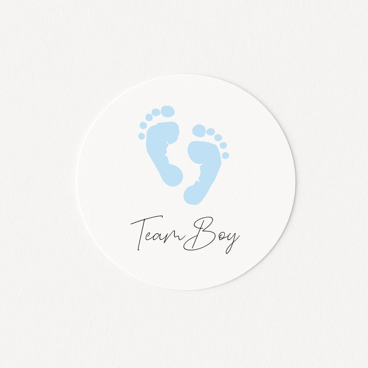 Team Boy/Girl Gender Reveal Stickers
