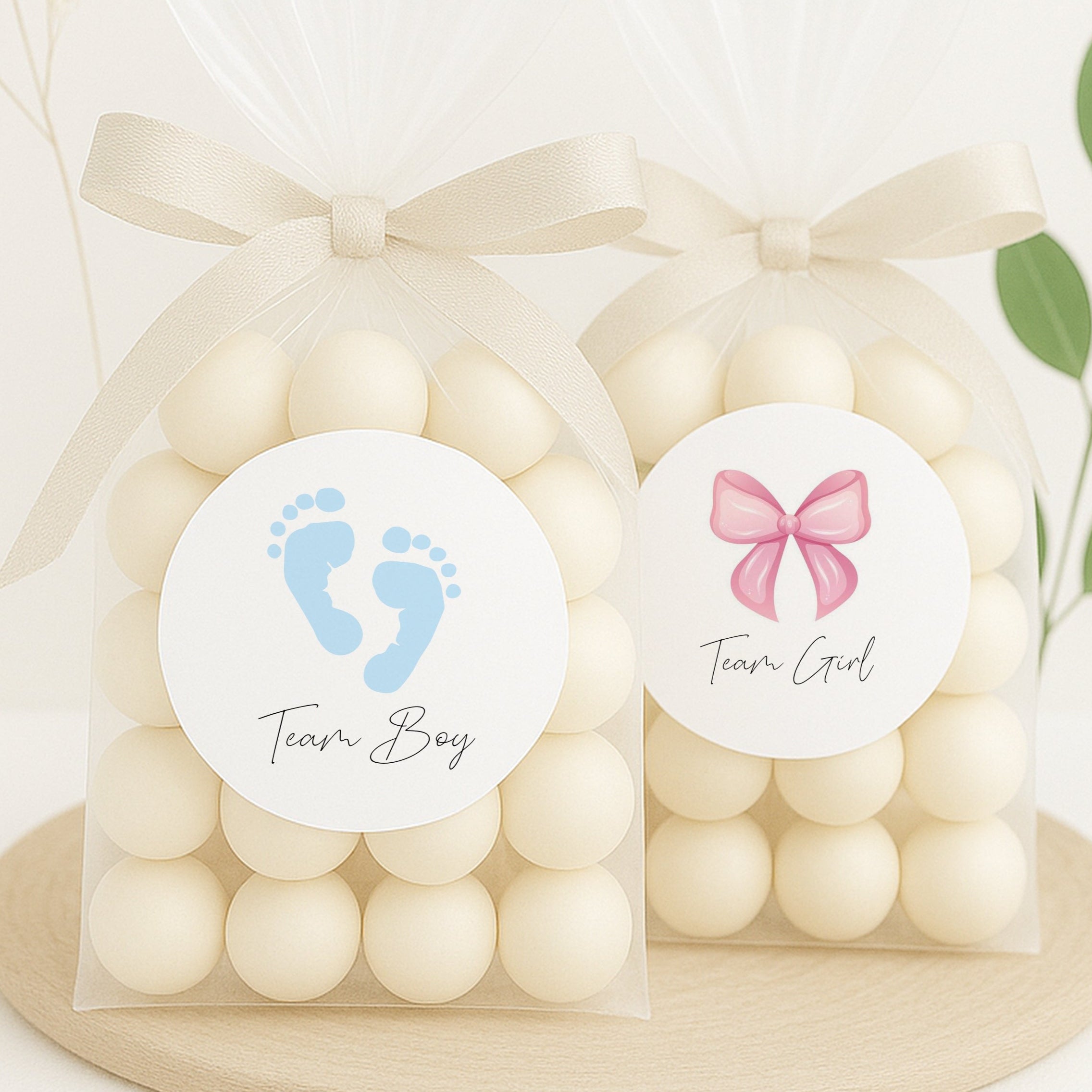 Personalised Round Stickers For Gender Reveal Party – It's A Boy/Girl – Baby Shower Favours