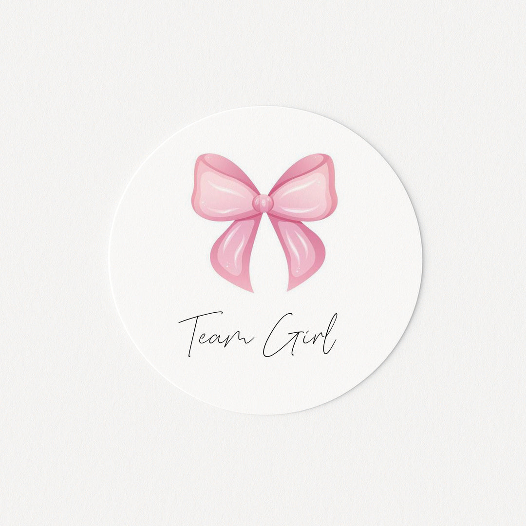 Team Boy/Girl Gender Reveal Stickers