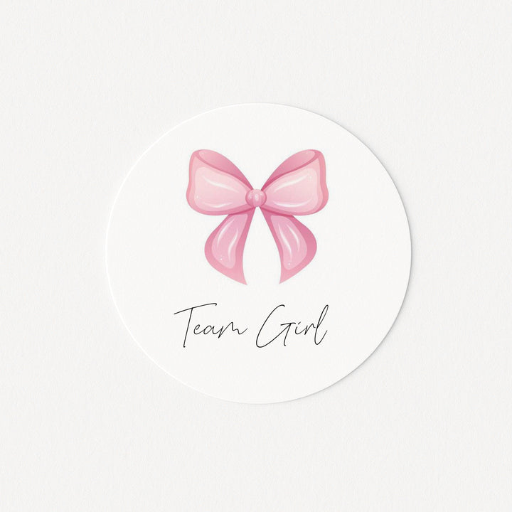 Team Boy/Girl Gender Reveal Stickers