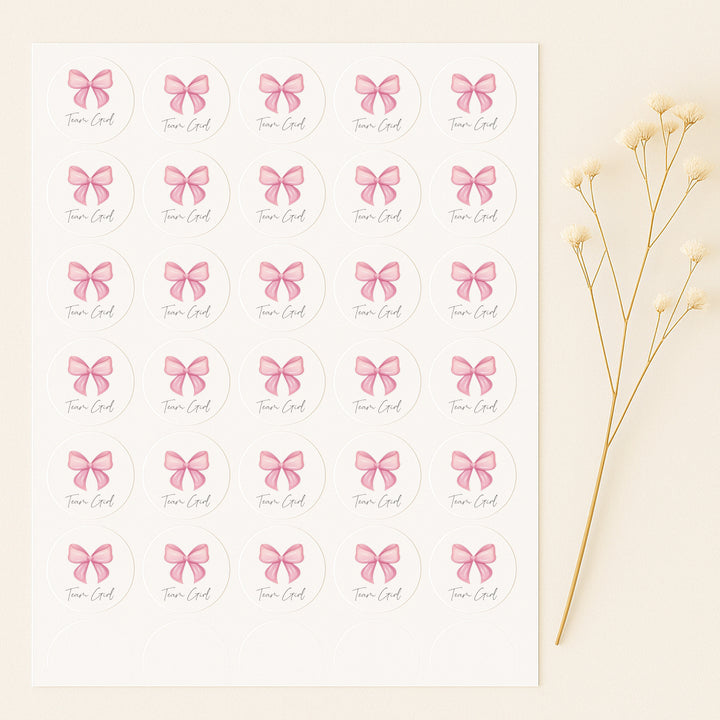 Team Boy/Girl Gender Reveal Stickers