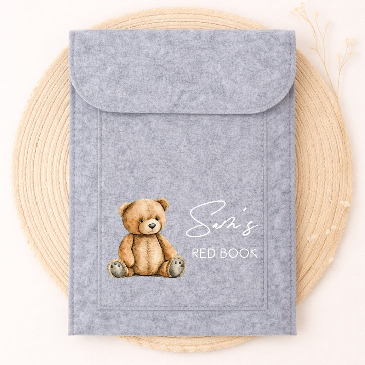 Personalised Teddy Bear Red Book Cover
