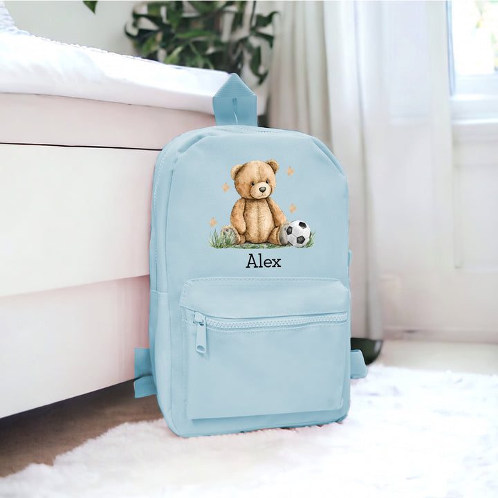 Personalised Teddy Football Backpack