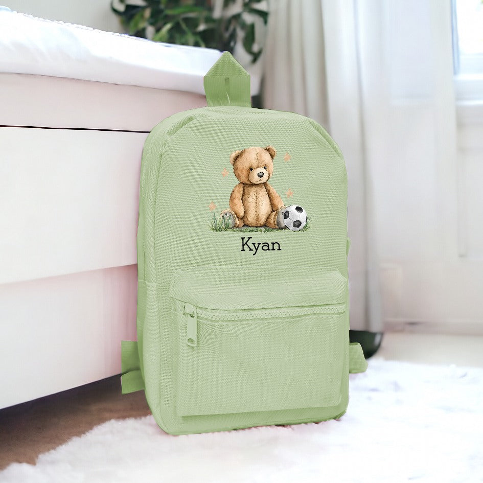 Personalised Teddy Football Backpack