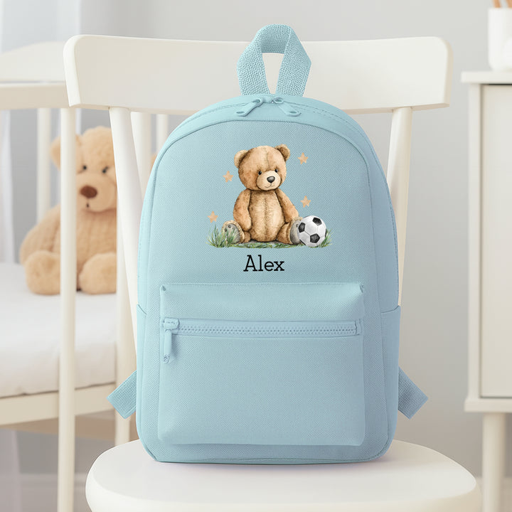 Personalised Teddy Football Backpack