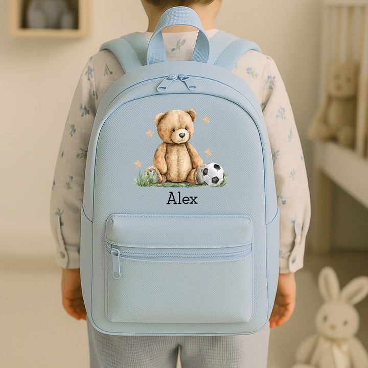 Personalised Teddy Football Backpack