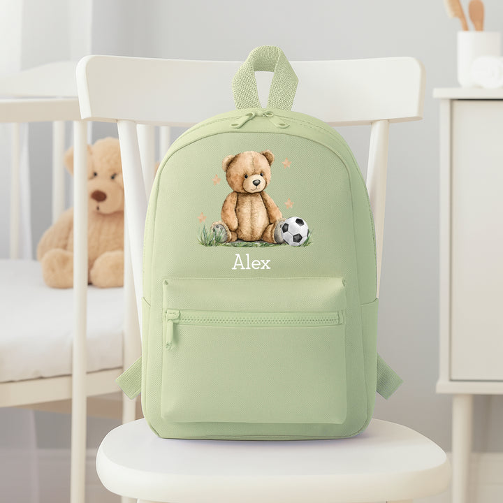Personalised Teddy Football Backpack