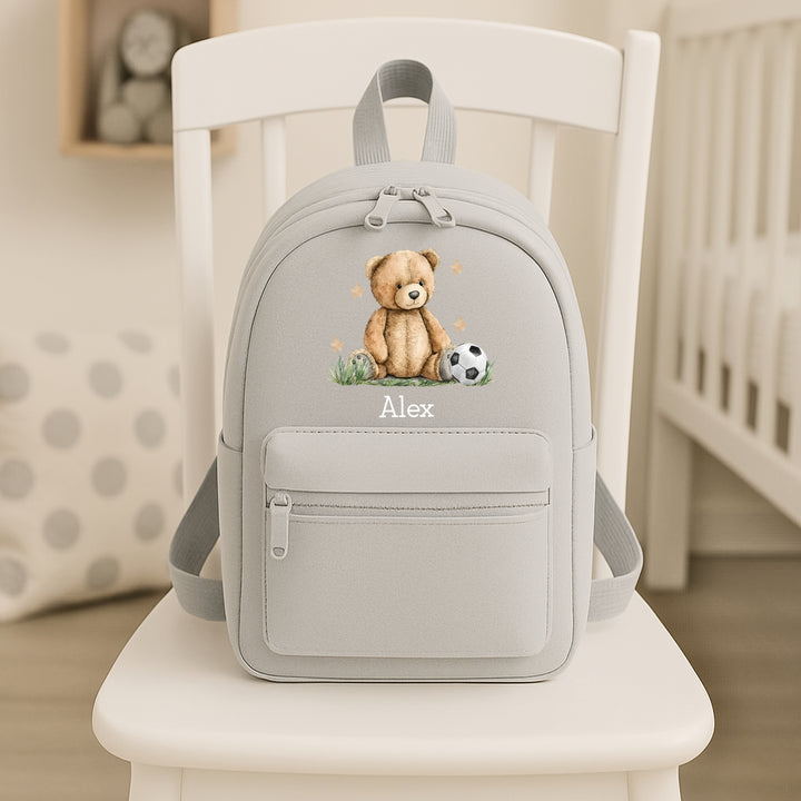 Personalised Teddy Football Backpack