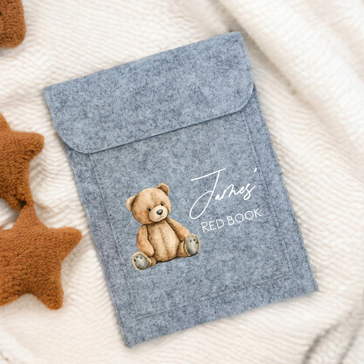 Personalised Teddy Bear Red Book Cover