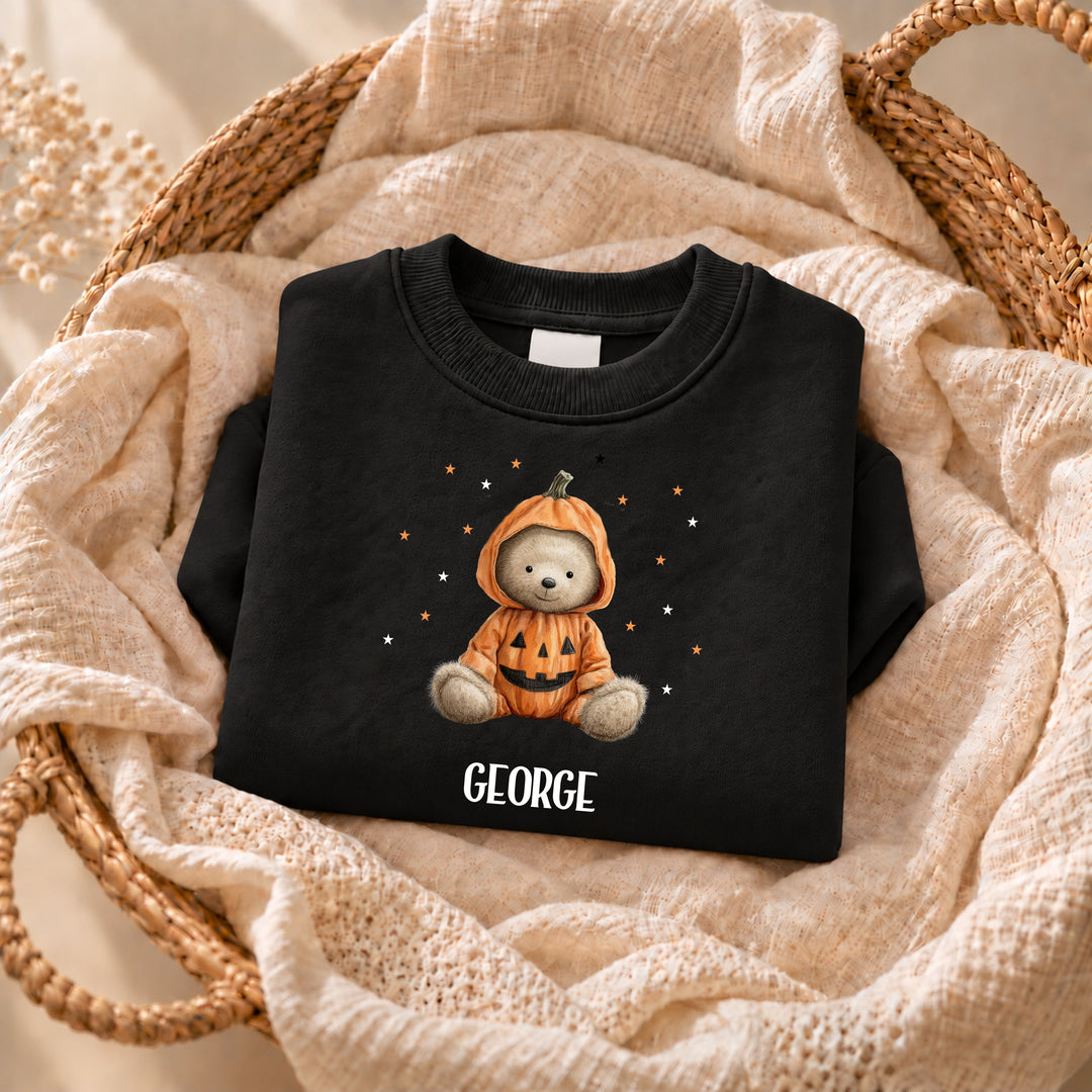 Personalised Teddy Pumpkin Sweatshirt