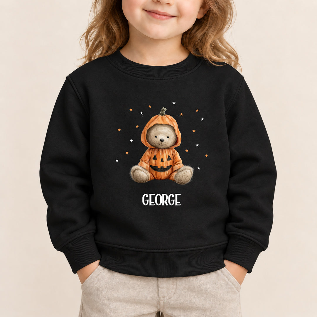 Personalised Teddy Pumpkin Sweatshirt