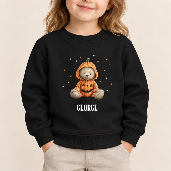 Personalised Teddy Pumpkin Sweatshirt