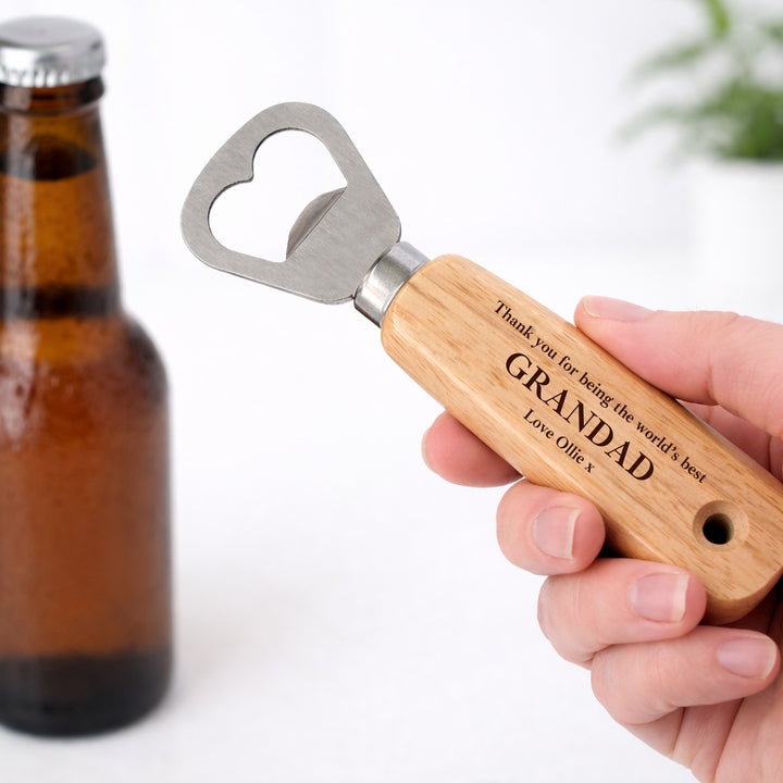 Personalised Thank You For Being The Worlds Best Daddy Engraved Bottle Opener