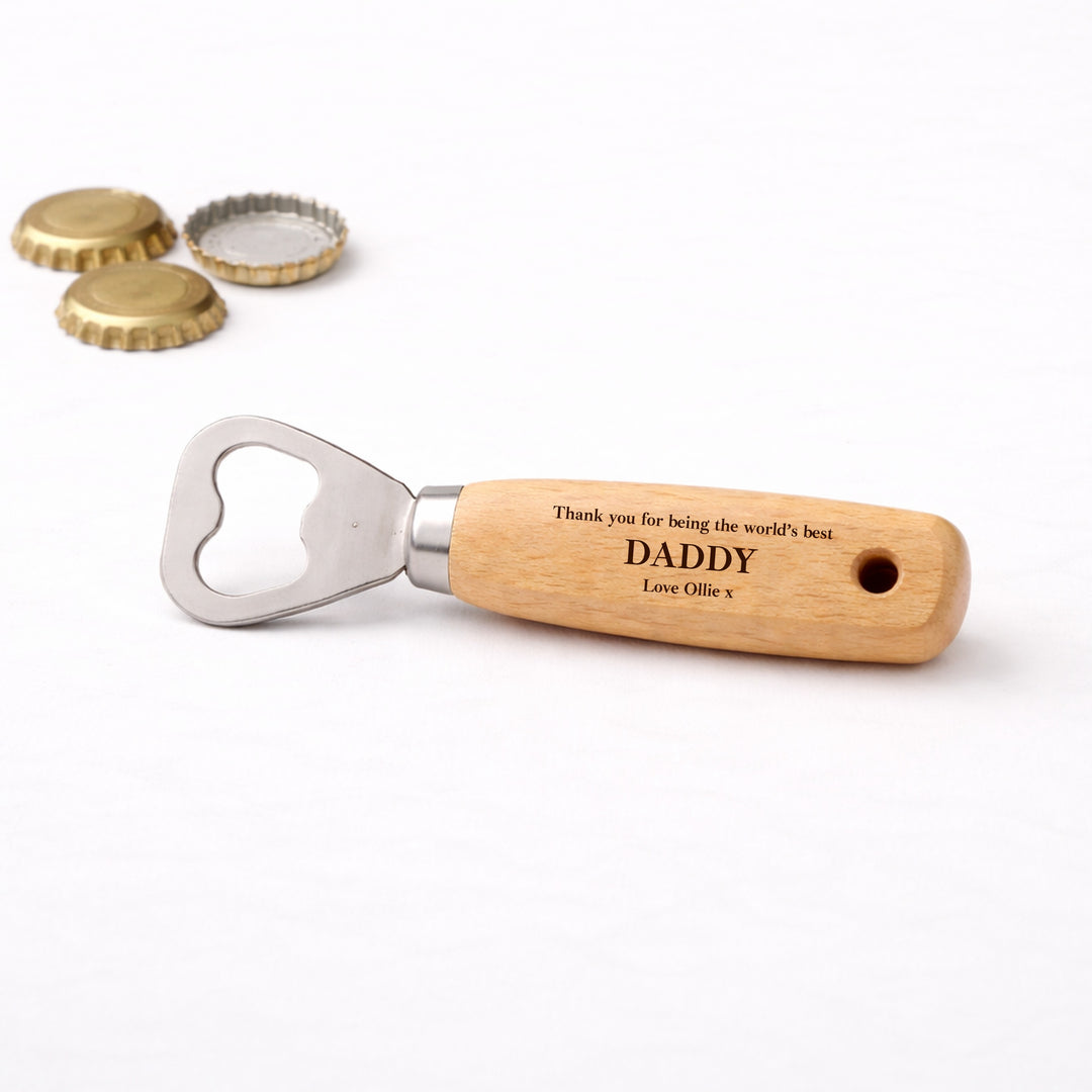 Personalised Thank You For Being The Worlds Best Daddy Engraved Bottle Opener