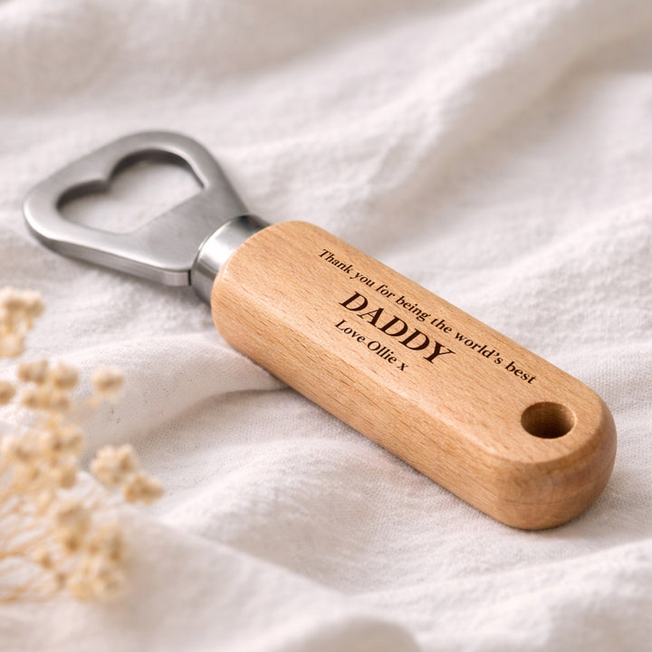 Personalised Thank You For Being The Worlds Best Daddy Engraved Bottle Opener