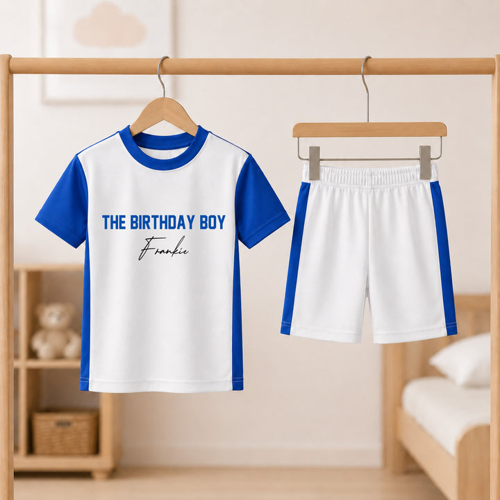 Personalised Blue The Birthday Boy Kids Football Set