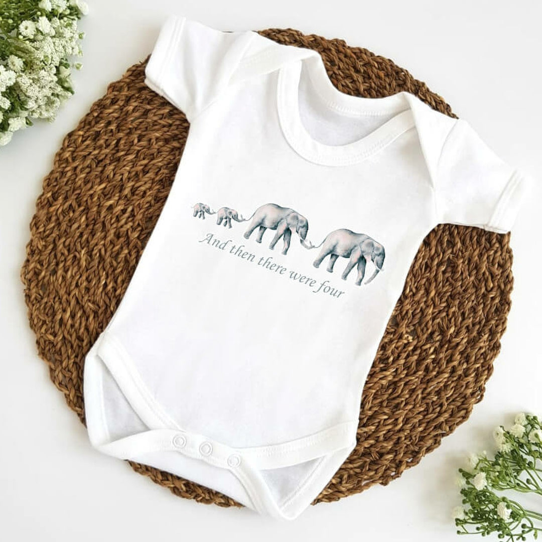 And Then There Were 3/4/5/6... Elephant Family Baby Announcement Vest