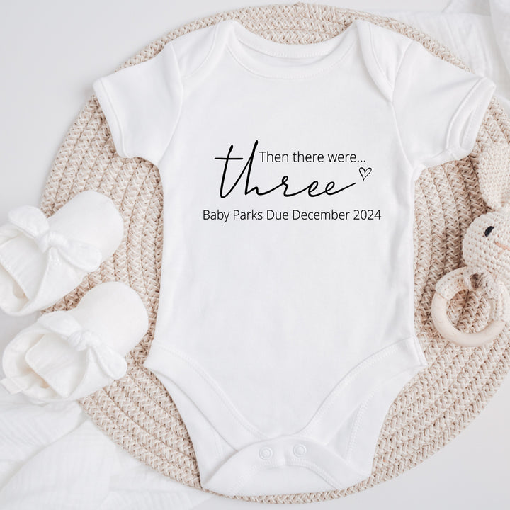 Then There Were Tree Baby Announcement Vest