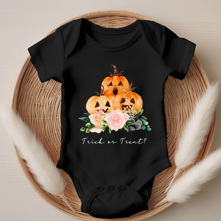 Trick or Treat Halloween Black Babygrow/Vest