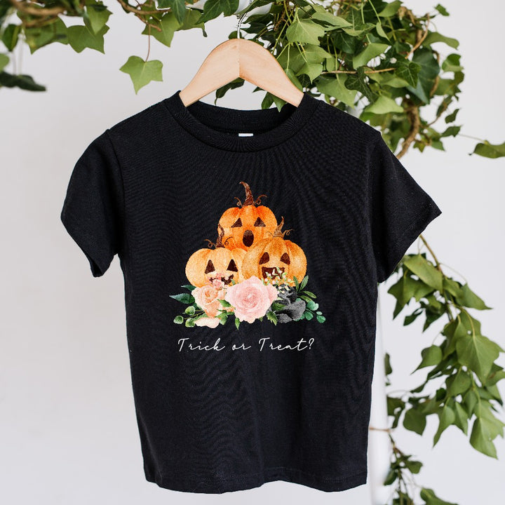 Trick or Treat Halloween Black Kids T-shirt