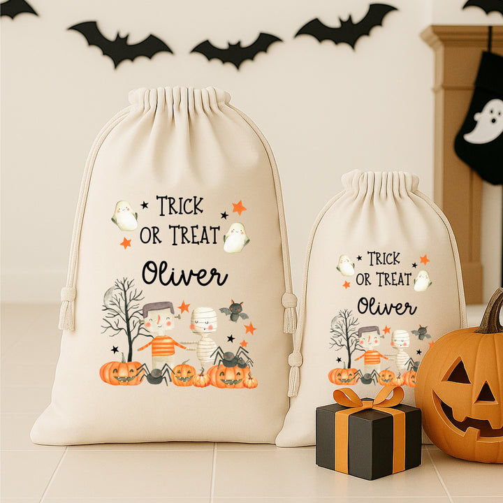 Personalised Trick or Treat Halloween Treat Sack