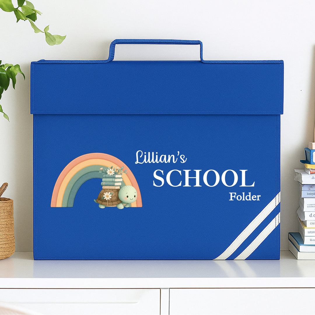 Personalised Turtle Rainbow Bookbag