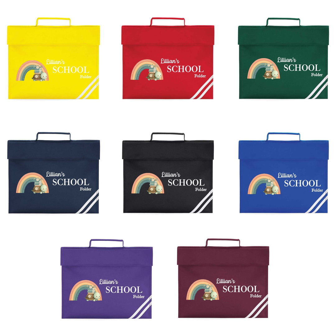 Personalised Turtle Rainbow Bookbag