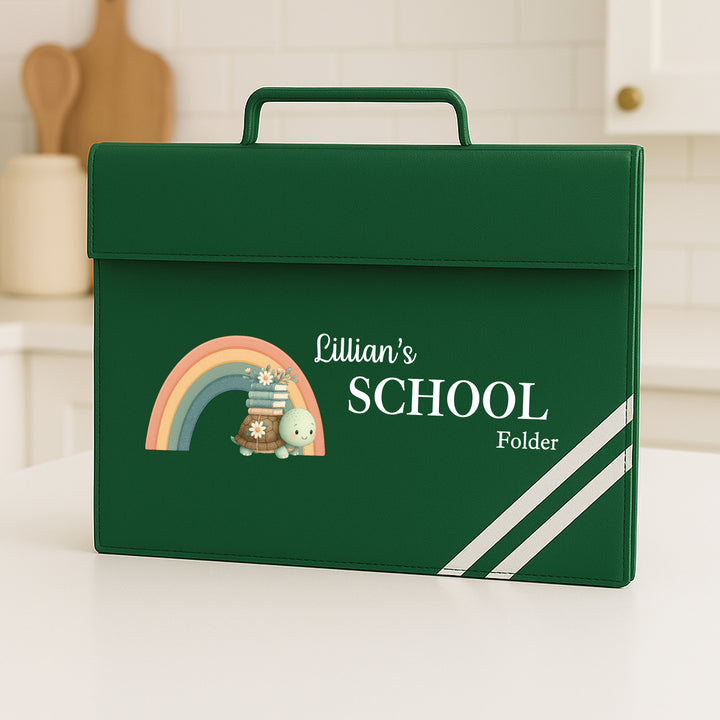 Personalised Turtle Rainbow Bookbag
