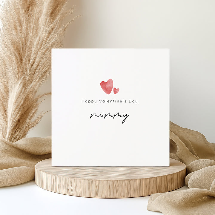 Happy Valentine's Day Mummy Red Hearts Card