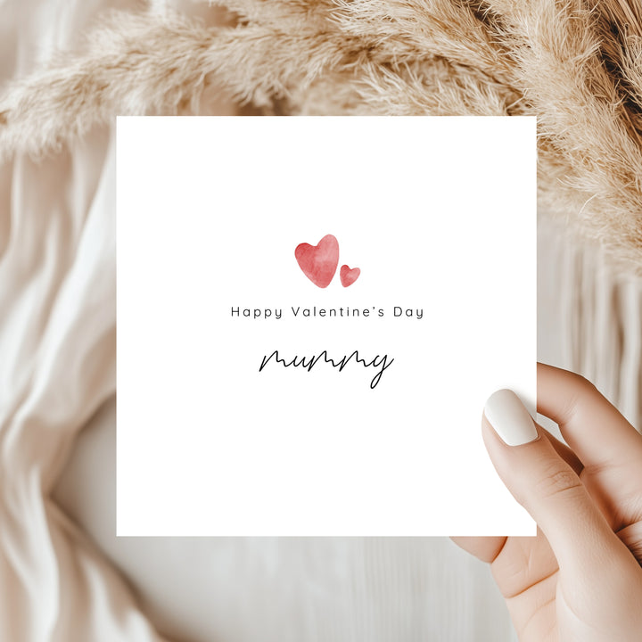 Happy Valentine's Day Mummy Red Hearts Card