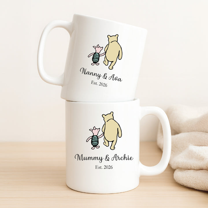 Personalised Mummy Est Pooh Bear Mug