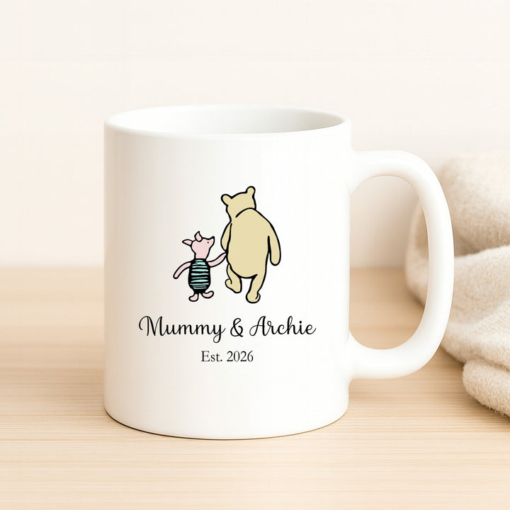 Personalised Mummy Est Pooh Bear Mug