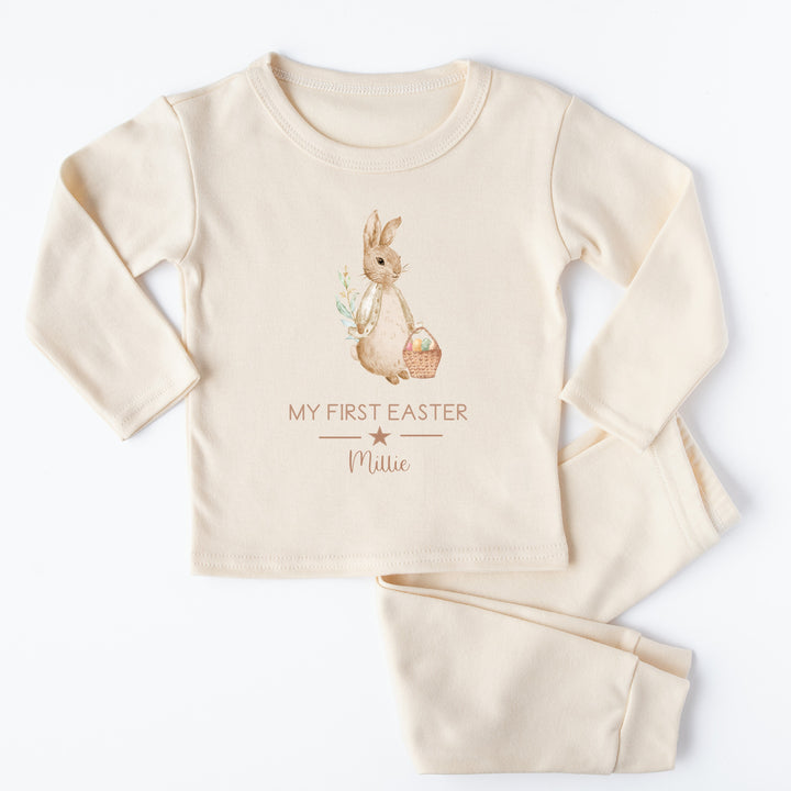 Personalised Beige Bunny My First Easter Pyjamas