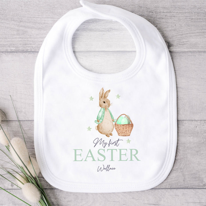 My First Easter Green Rabbit White Babygrow/Vest